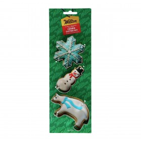 Комплект метални кутери "Снежинка, Снежко, Мечка"